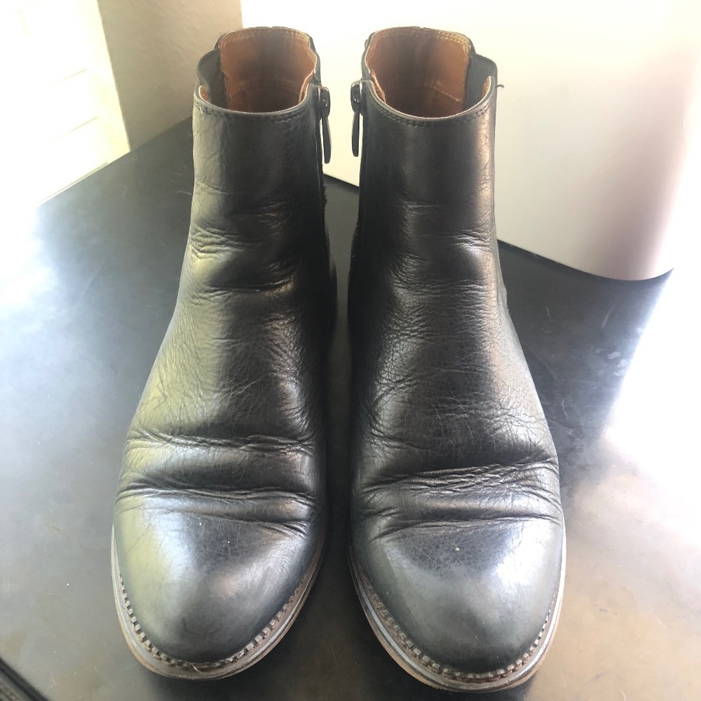Franco Sarto Leather Western Women’s 8.5 Boho Cowgirl Festival Party Low Boots